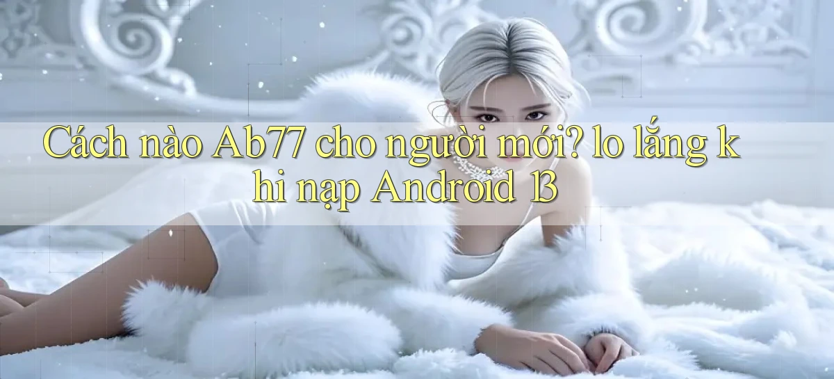 Cách nào Ab77 cho người mới lo lắng khi nạp Android 13